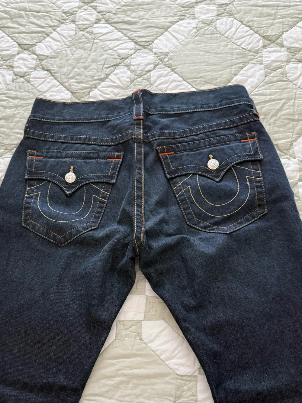 True Religion Dark Indigo Straight-Leg Jeans - Size 32 - Like New